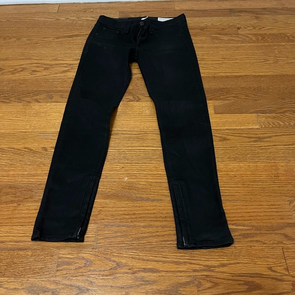 Mother Women’s Black Looker Fray Ankle Jeans Size 26 - Picture 6 of 8